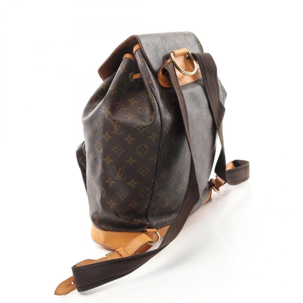 LOUIS VUITTON Brown Monogram Leather Backpack - Picture 3 of 11
